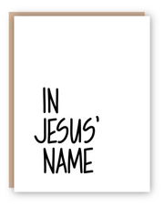 IN JESUS' NAME